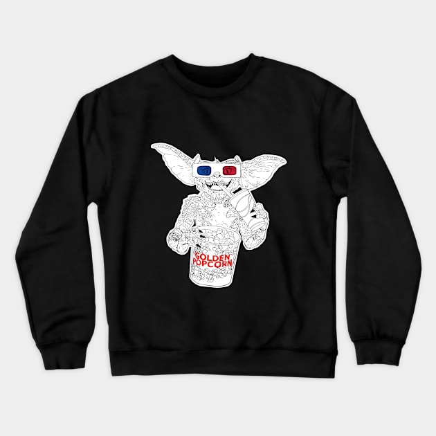 Popcorn Gremlin (version b) Crewneck Sweatshirt by attackofthegiantants